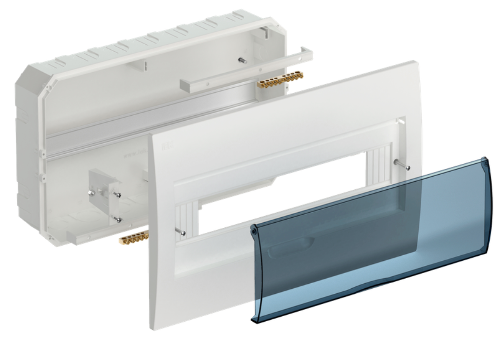 Tủ điện nhựa âm tường 18 mô-đun IEK mã MKP12-V-18-18-41-FCN
