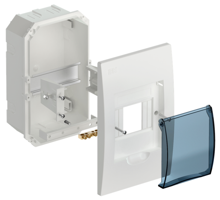 Tủ điện nhựa âm tường 4 mô-đun IEK mã MKP12-V-04-04-41-FCN