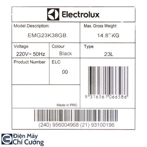 Lò Vi Sóng Electrolux EMG20K38GB