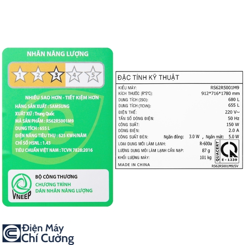 Tủ lạnh Samsung RS62R5001M9/SV
