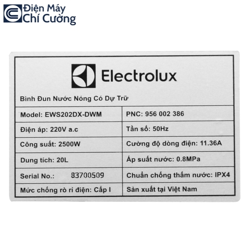 Bình nóng lạnh Electrolux EWS202DX-DWM