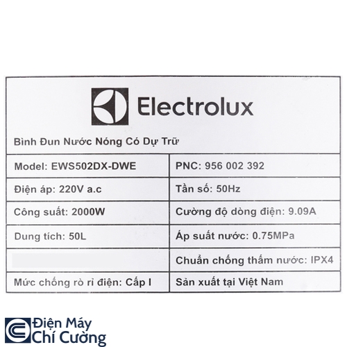 Bình nóng lạnh Electrolux EWS502DX-DWE