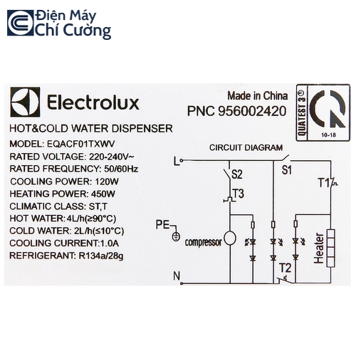 Cây Nước Electrolux EQACF01TXWV