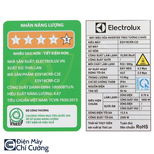 Điều hòa Electrolux ESV18CRR-C2