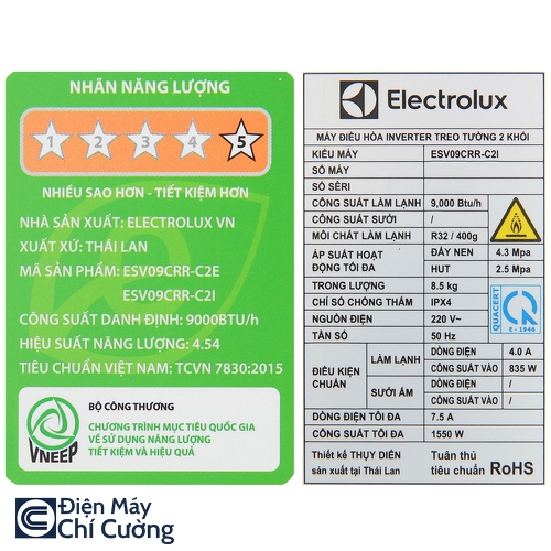 Điều hòa Electrolux ESV09CRR-C2