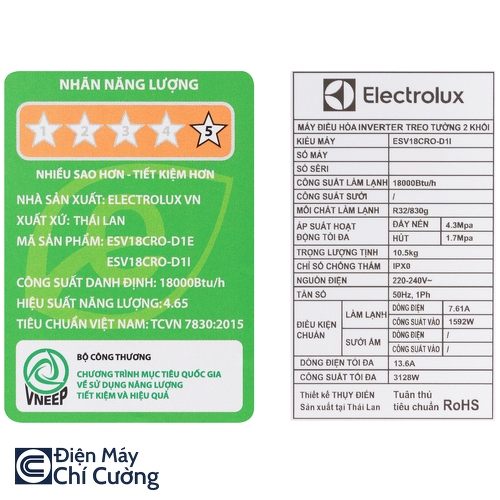 Điều hòa Electrolux ESV18CRO-D1