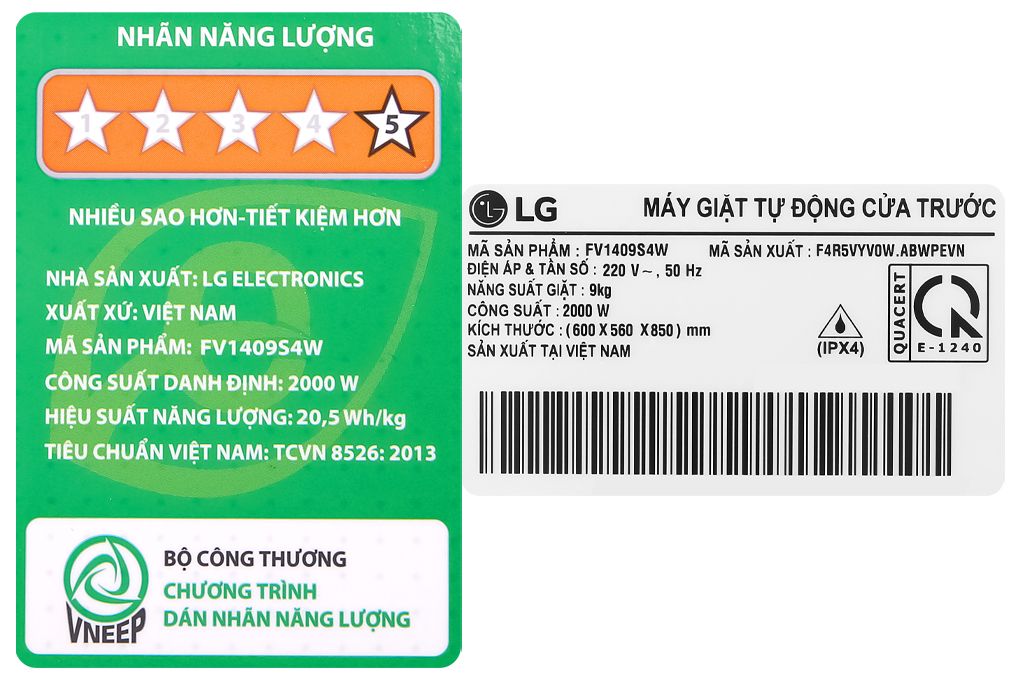 Máy giặt LG FV1409S4W