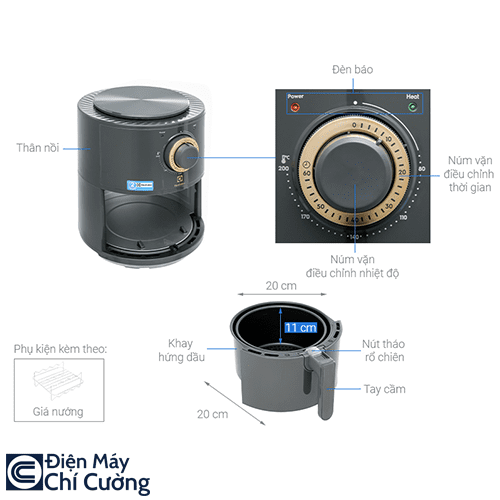 Nồi chiên không dầu Electrolux E6AF1-220K