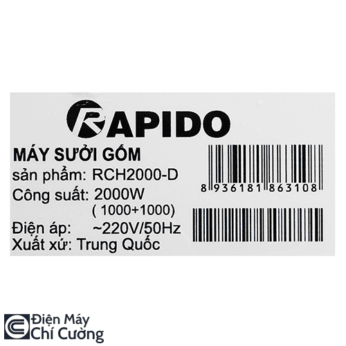 Quạt sưởi gốm Rapido RCH2000-D