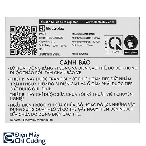 Lò Vi sóng Electrolux EMG23D22B*