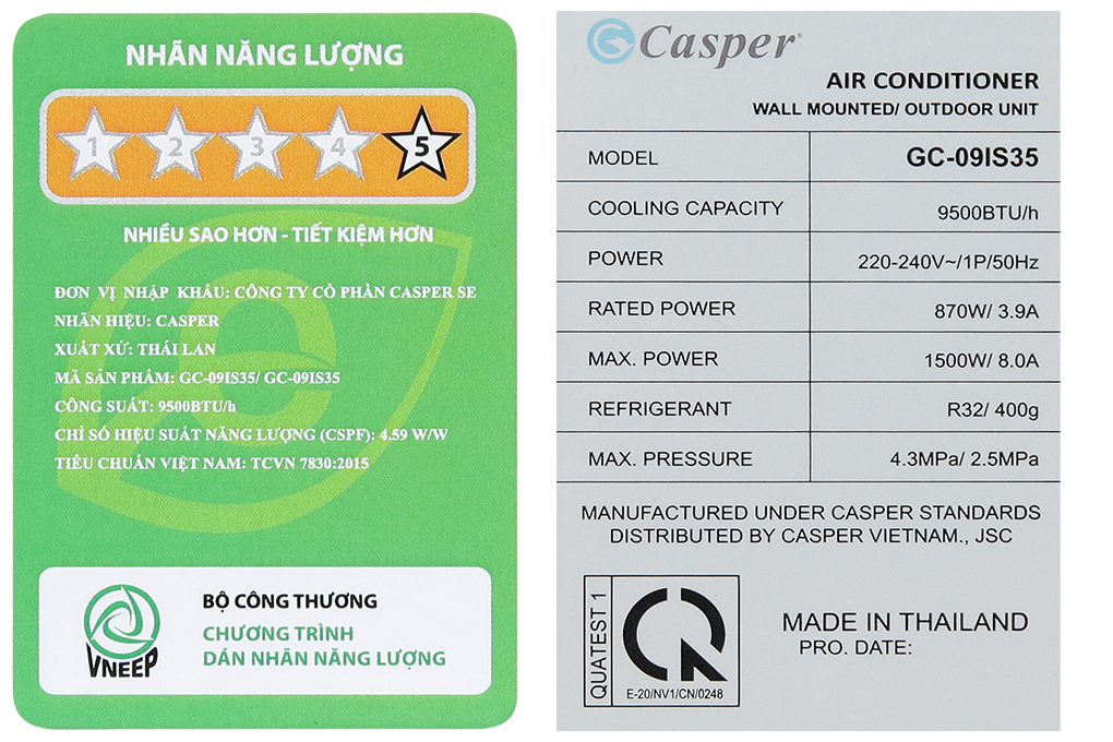 Điều hòa casper GC-09IS35