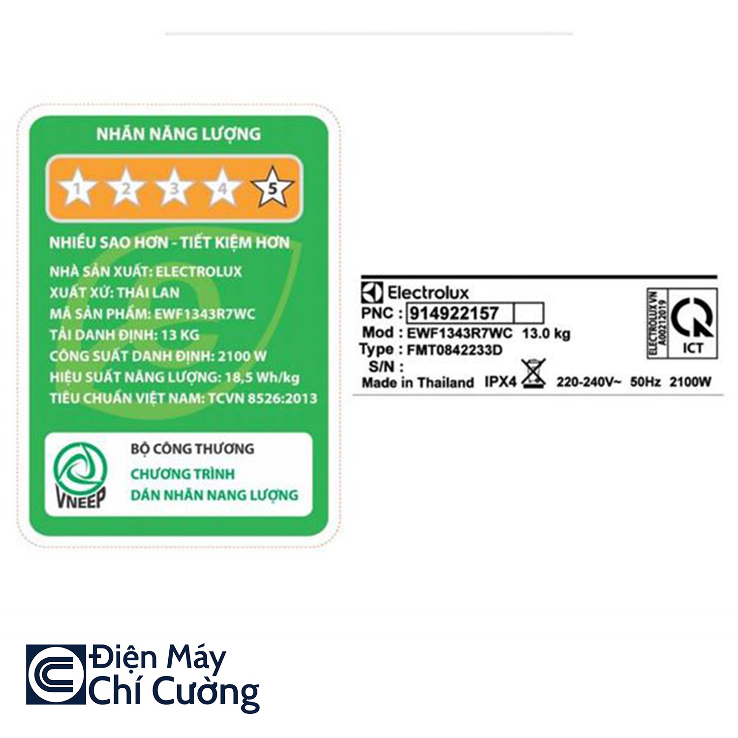 Máy giặt Electrolux EWF1343R7WC