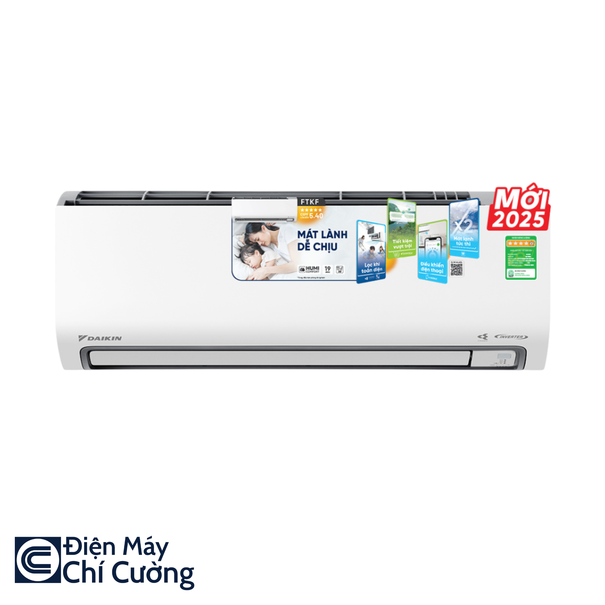 Điều Hòa Daikin 12000BTU Inverter 1 Chiều FTKF35ZVMV/RKF35ZVMV - MỚI 2025
