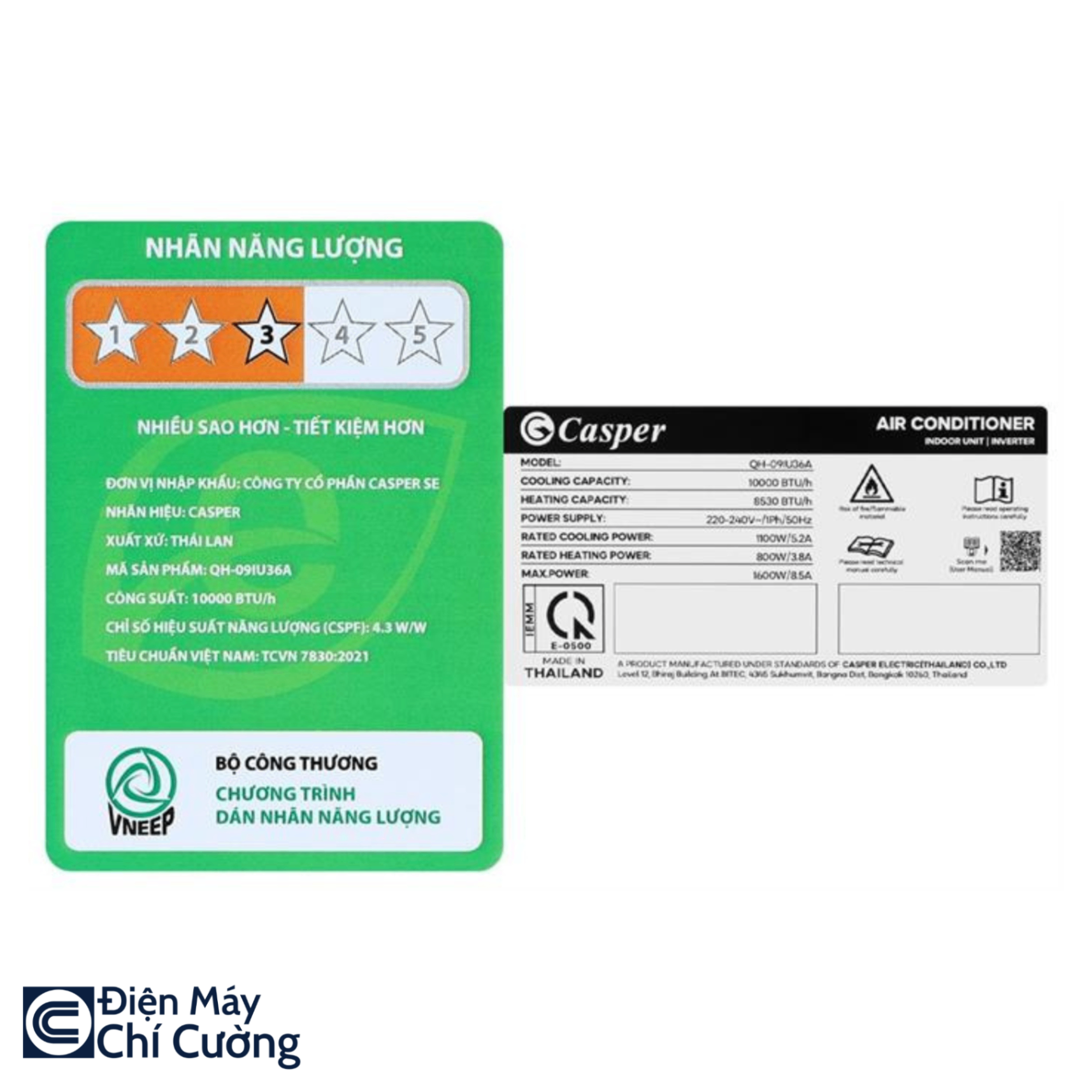 Điều hoà Casper QH-09iU36 2 Chiều Inverter