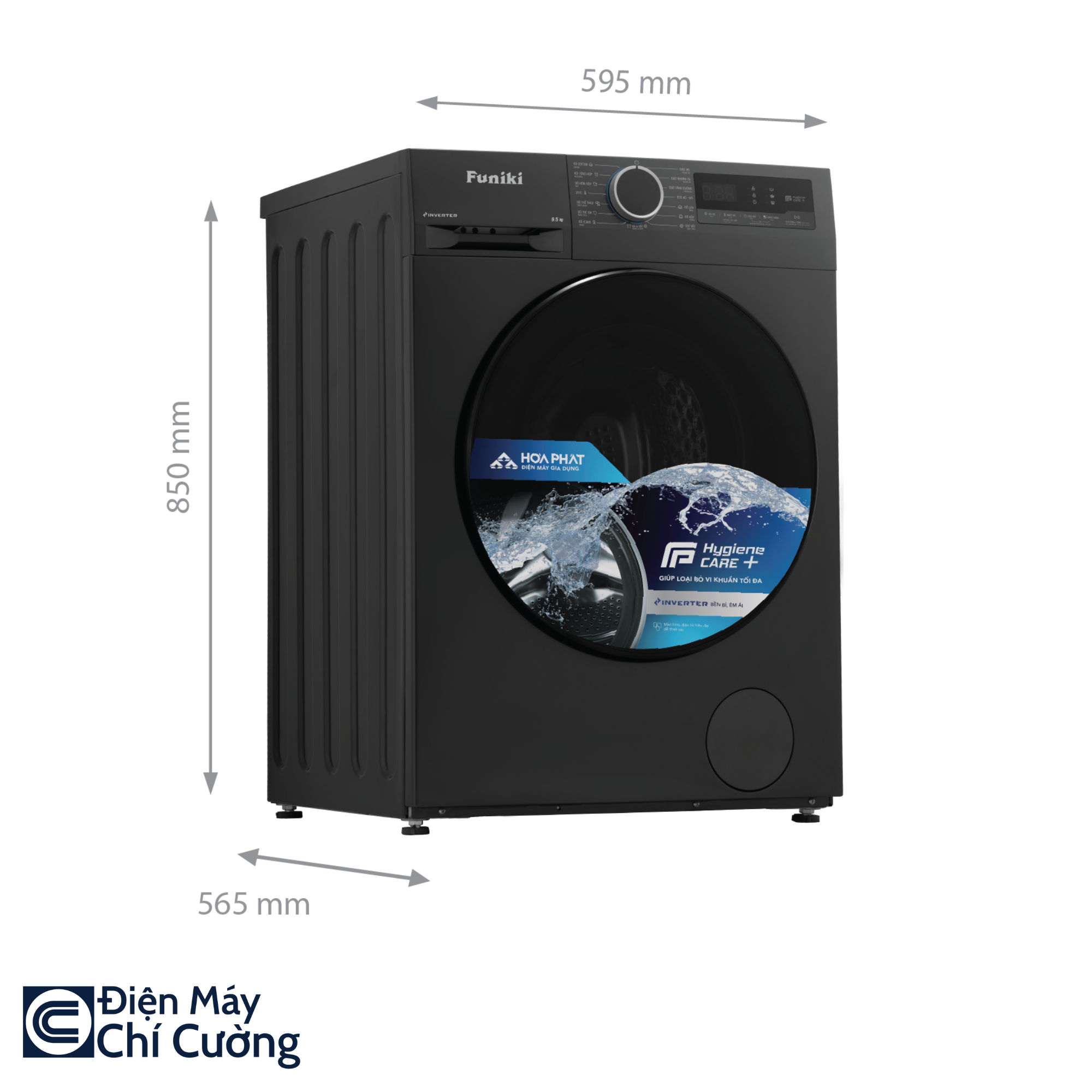 Máy giặt Funiki cửa trước 10,5kg Inverter HWM F8105ADG