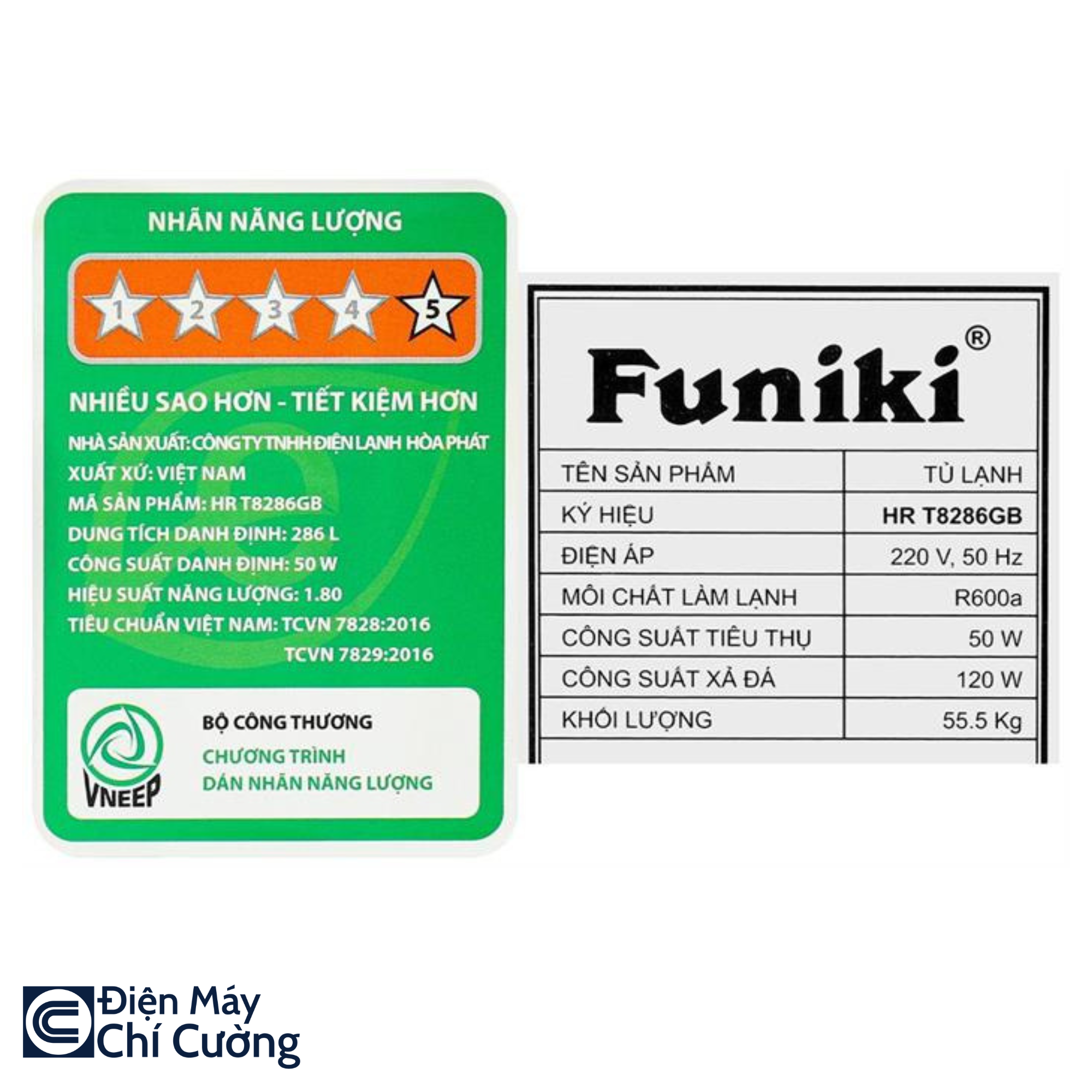 Tủ lạnh Funiki Inverter 286L HR T8286GB cánh kính đen