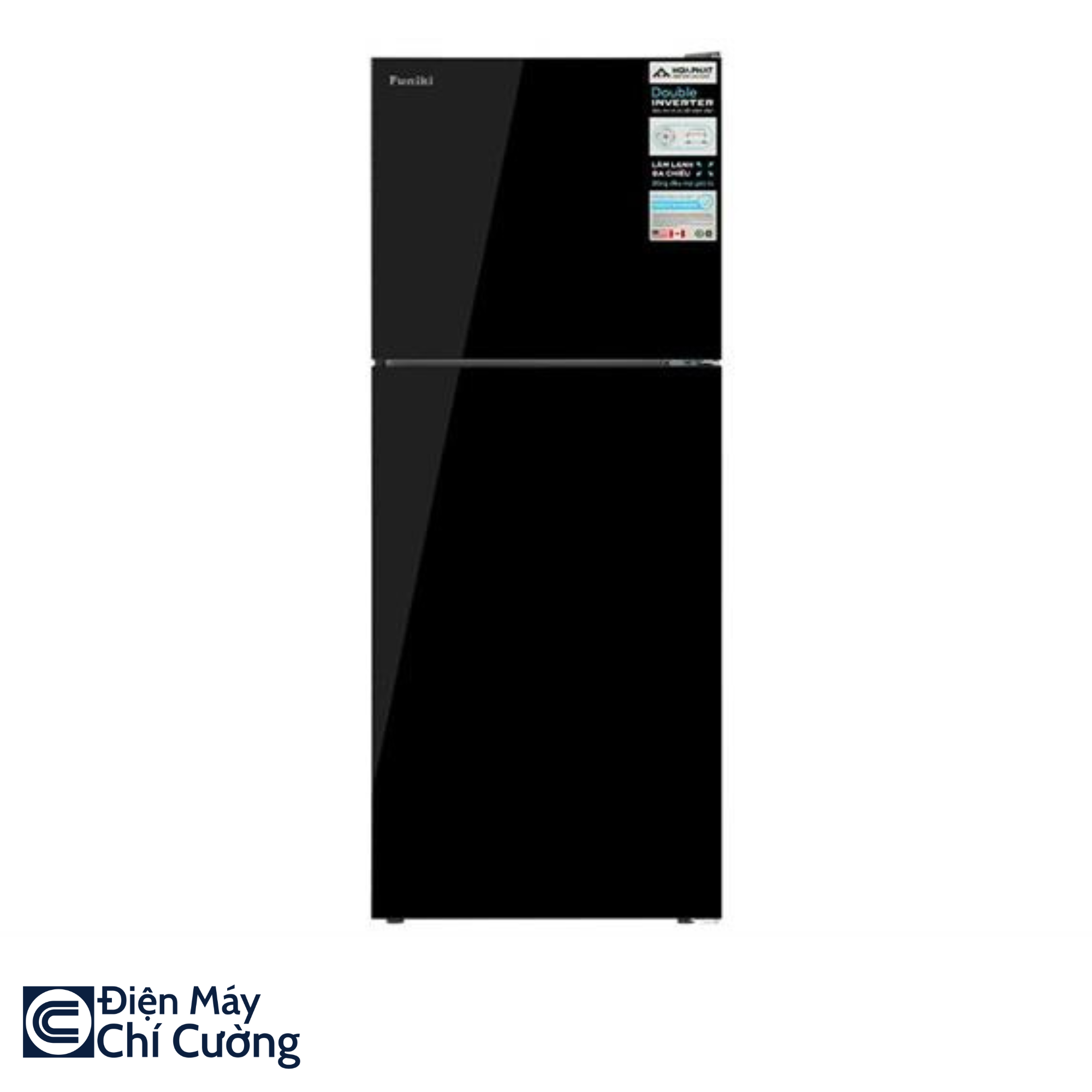 Tủ lạnh Funiki Inverter 286L HR T8286GB cánh kính đen