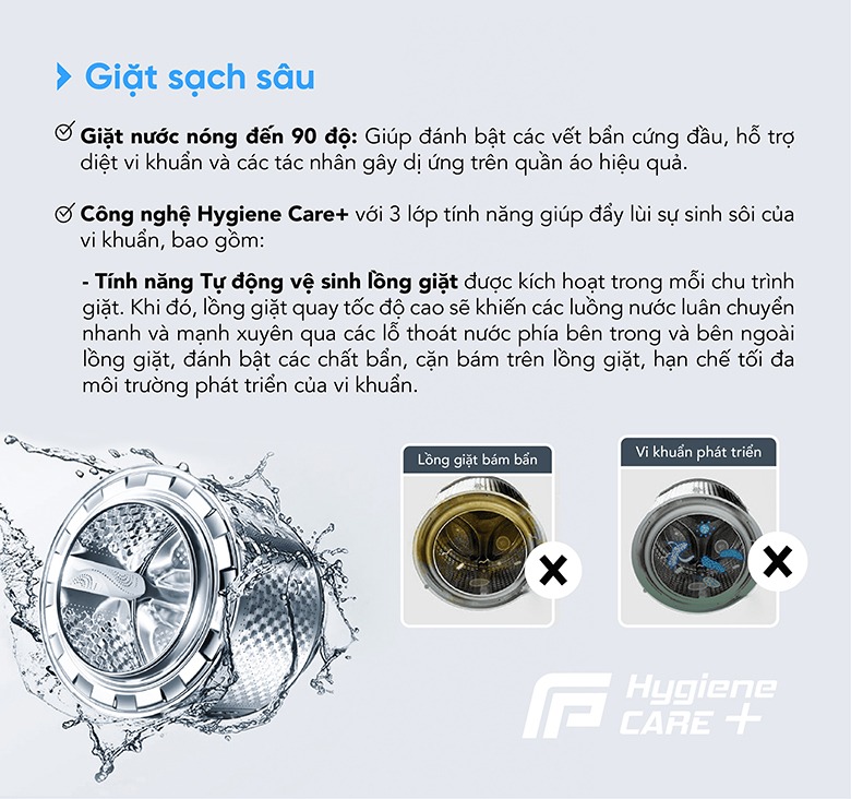 Máy giặt Funiki Inverter 10.5 Kg HWM F8105ADG - Đánh bay mọi vết bẩn cứng đầu