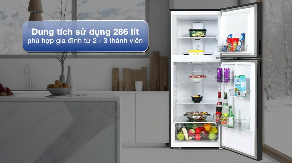 Tủ lạnh Funiki Inverter 286 lít HR T8286GB - Dung tích Tủ lạnh Funiki Inverter 286 lít HR T8286GB - Dung tích