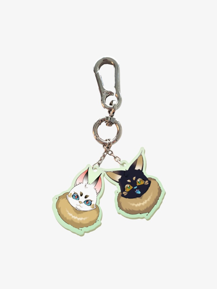 [ORDER] Blossoms of the white night- Fenrir keyring