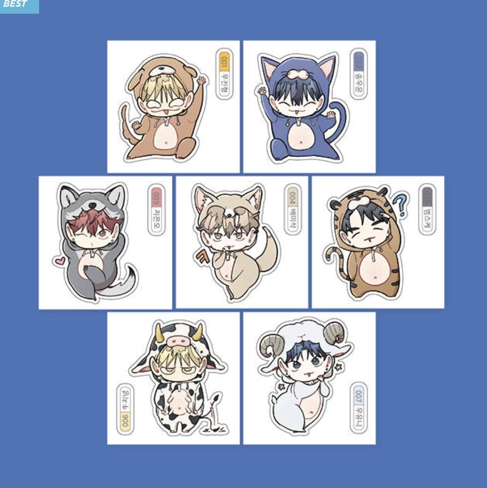 [ORDER] 원룸 조교님 One Room TA Sticker Pack 7 cái