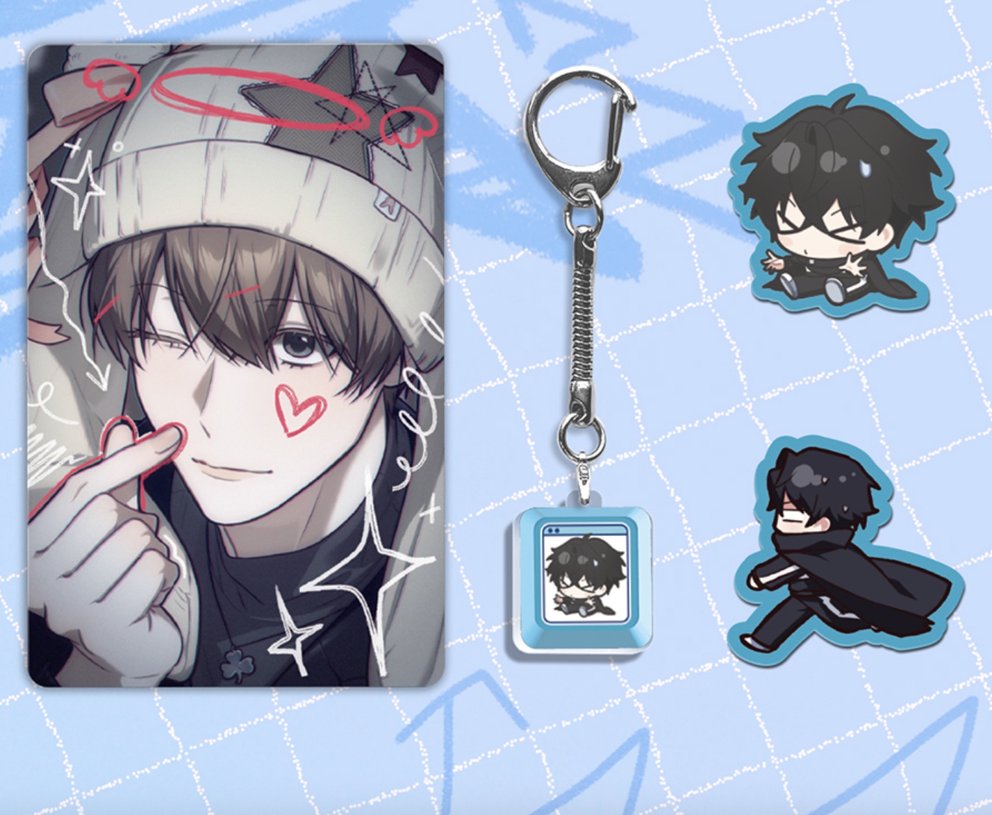 [ORDER] Virtual Strangers Keycap Keyring kèm card - YEOWOON