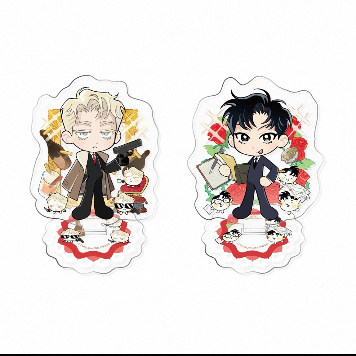 [PREORDER] 장미와 샴페인/ ROSES AND CHAMPAGNE X LITING Standee Chibi ver