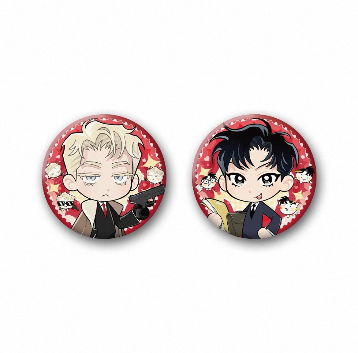 [PREORDER] 장미와 샴페인/ ROSES AND CHAMPAGNE X LITING Badge Chibi ver