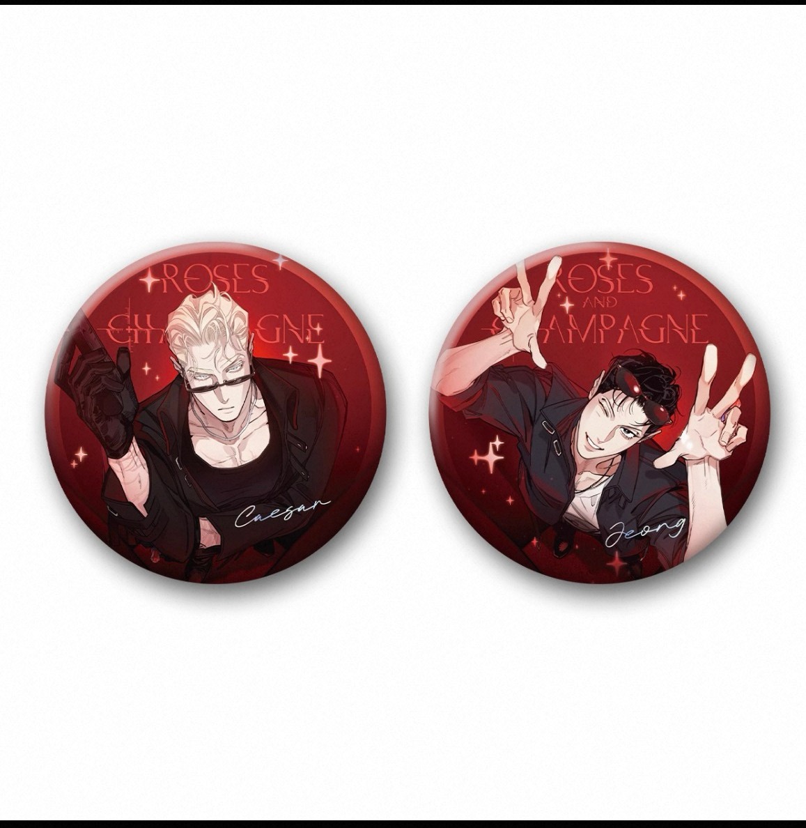 [PREORDER] 장미와 샴페인/ ROSES AND CHAMPAGNE X LITING Badge Couple Club ver