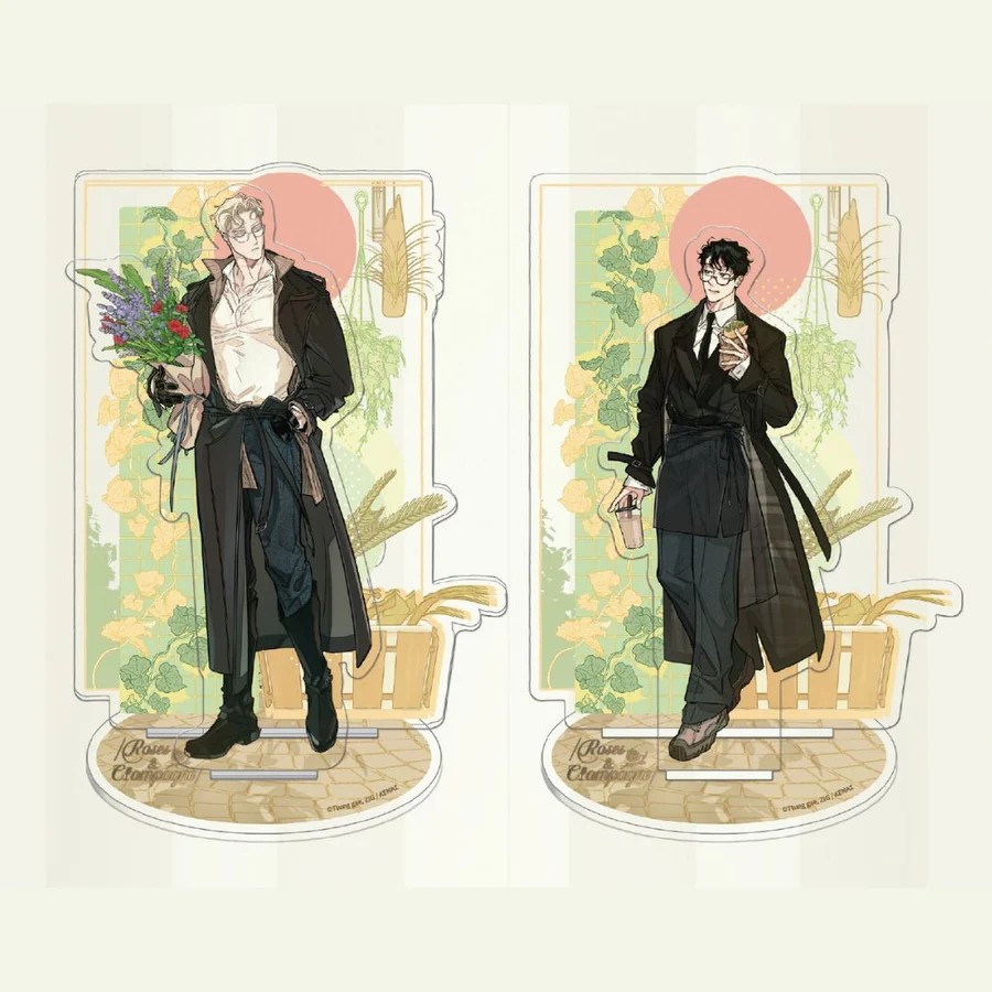 [ORDER] Roses and Champagne BOUQUET Theme Acrylic stand
