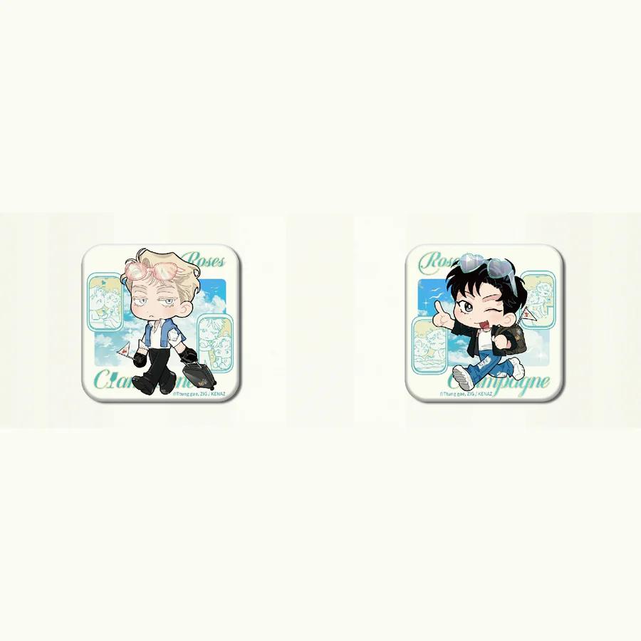 [ORDER] Roses and Champagne BOUQUET Badge vuông