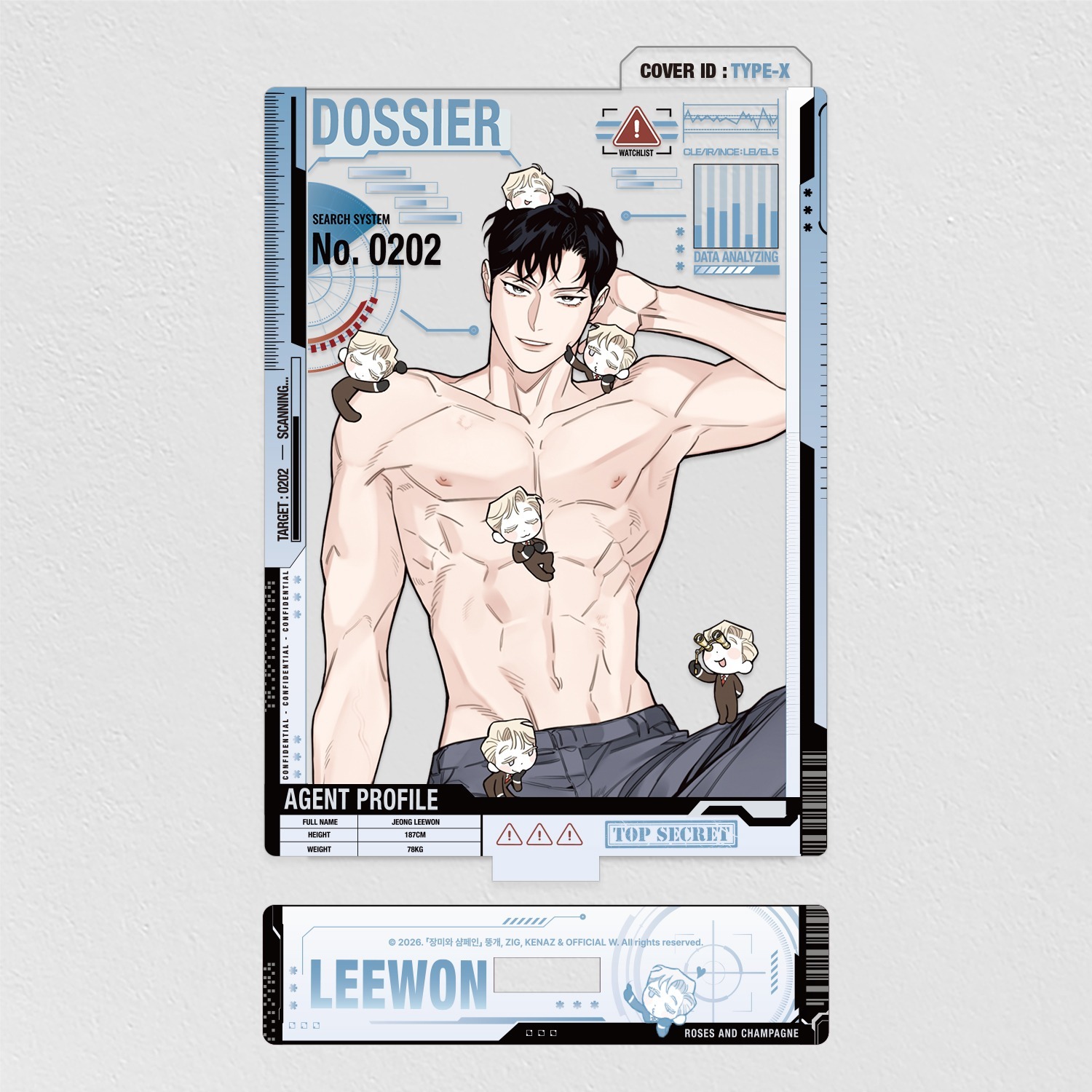 [ORDER] 장미와 샴페인 Roses and Champagne Dress Up Acrylic stand - Leewon
