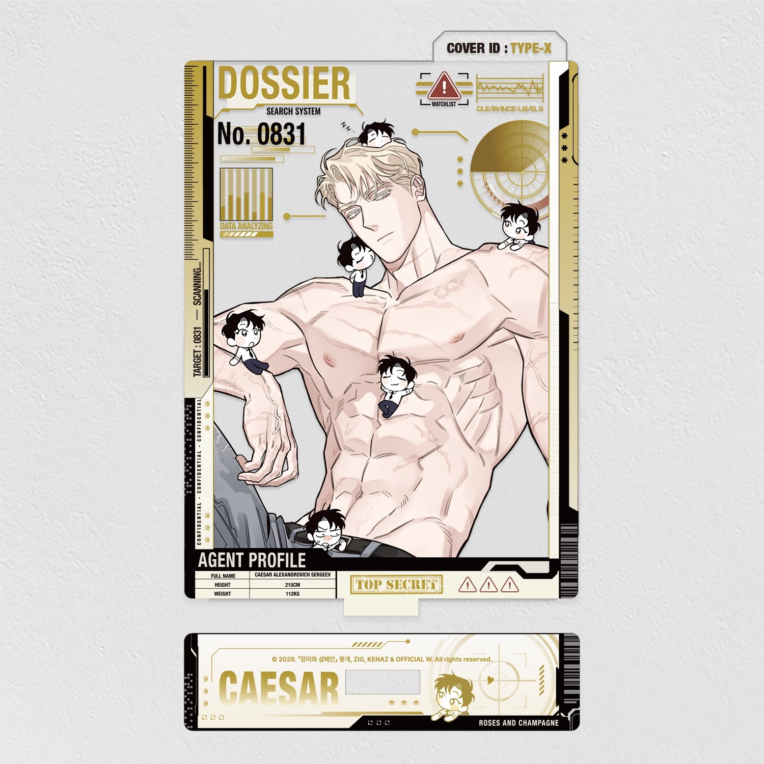 [ORDER] 장미와 샴페인 Roses and Champagne Dress Up Acrylic stand - Ceasar