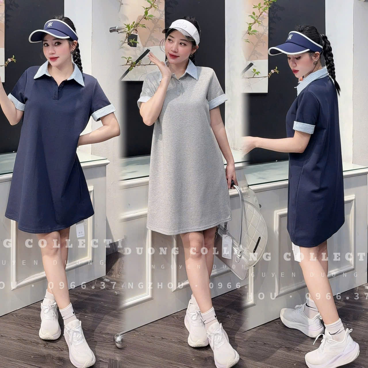 MĐ# VÁY POLO PHỐI CỔ