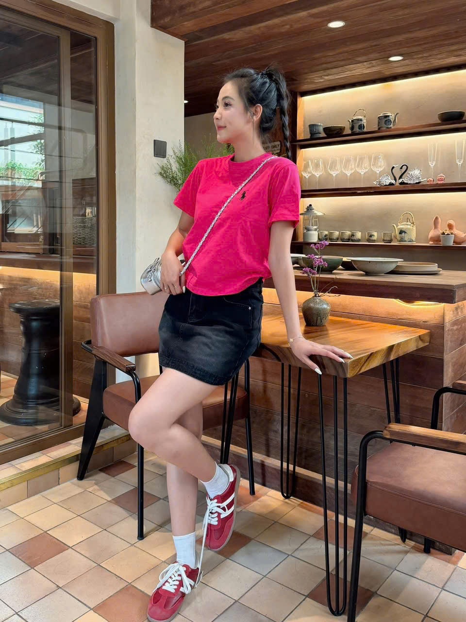 MĐ# ÁO HỒNG THÊU NGỰA