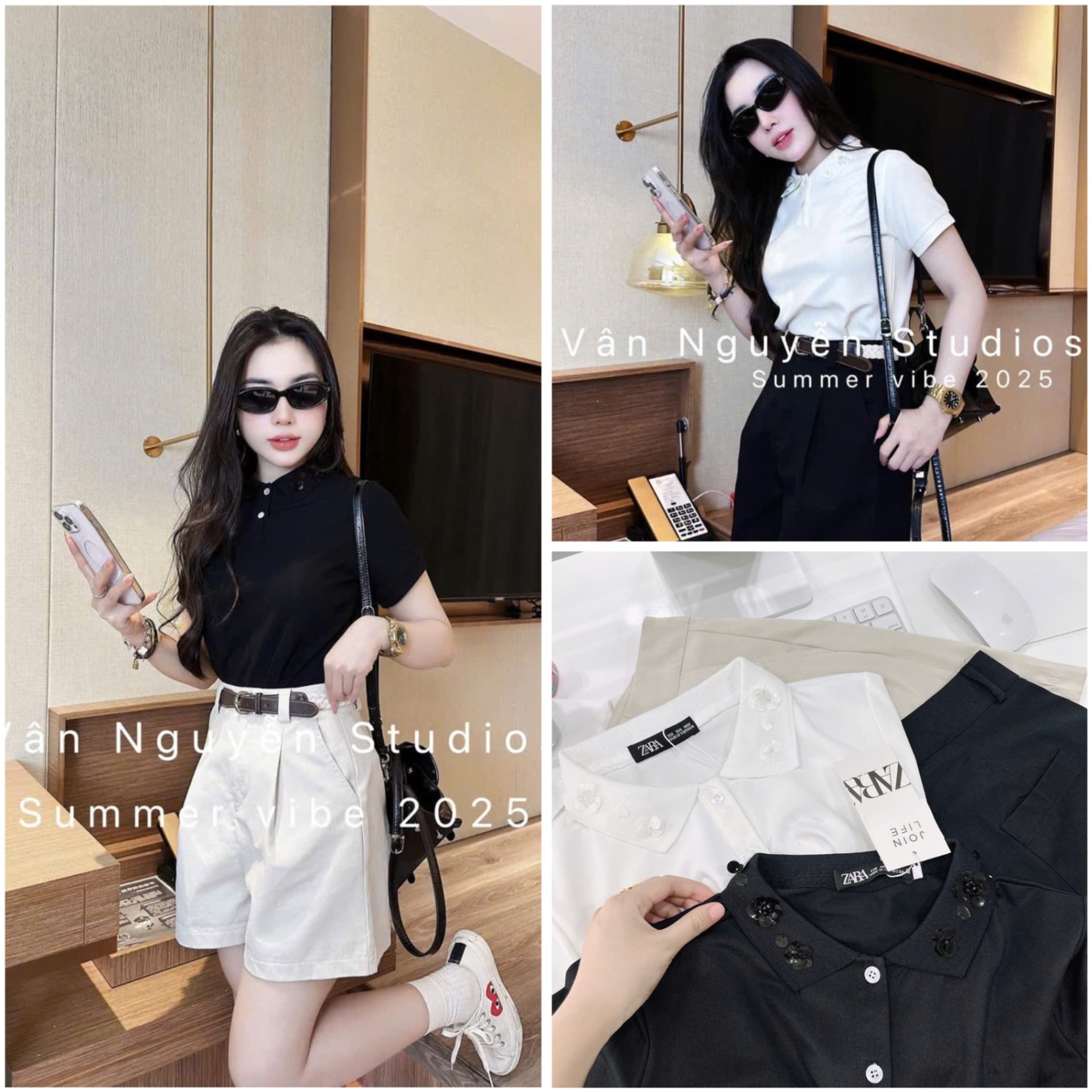AS# SET CỔ ĐÍNH HOA