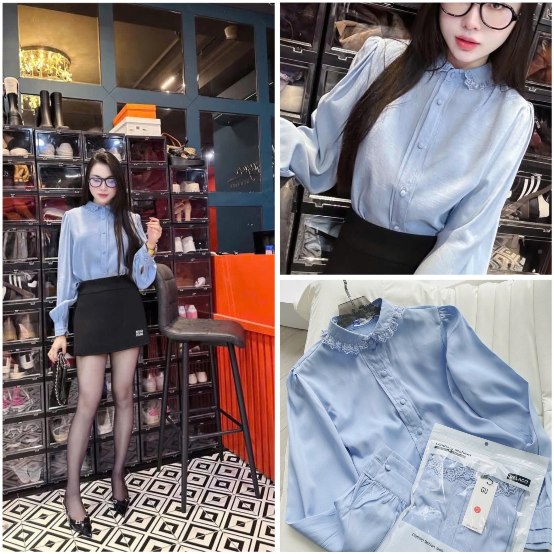 AS# SM XANH VIỀN REN