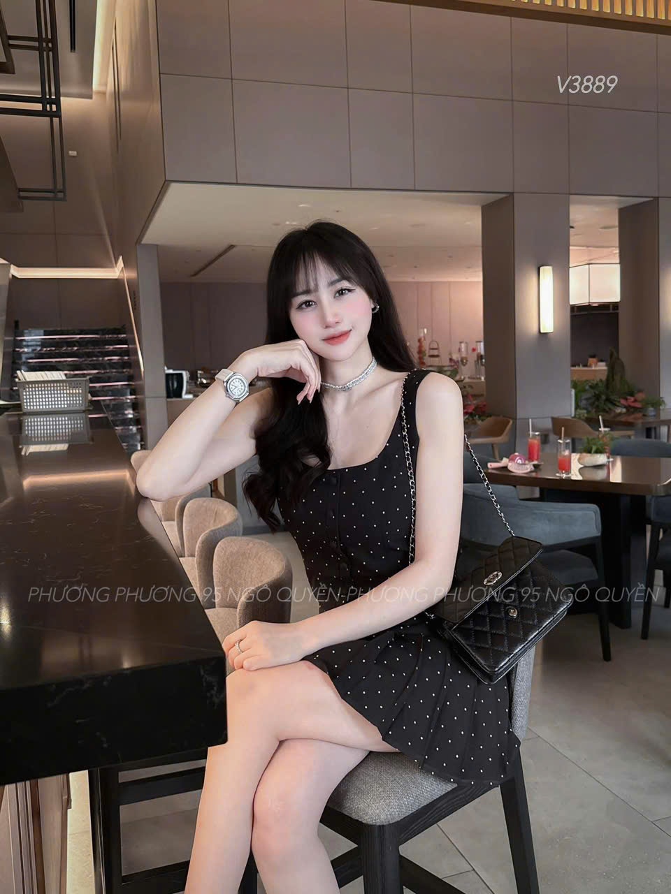 AS# VÁY HAI DÂY CHẤM BI