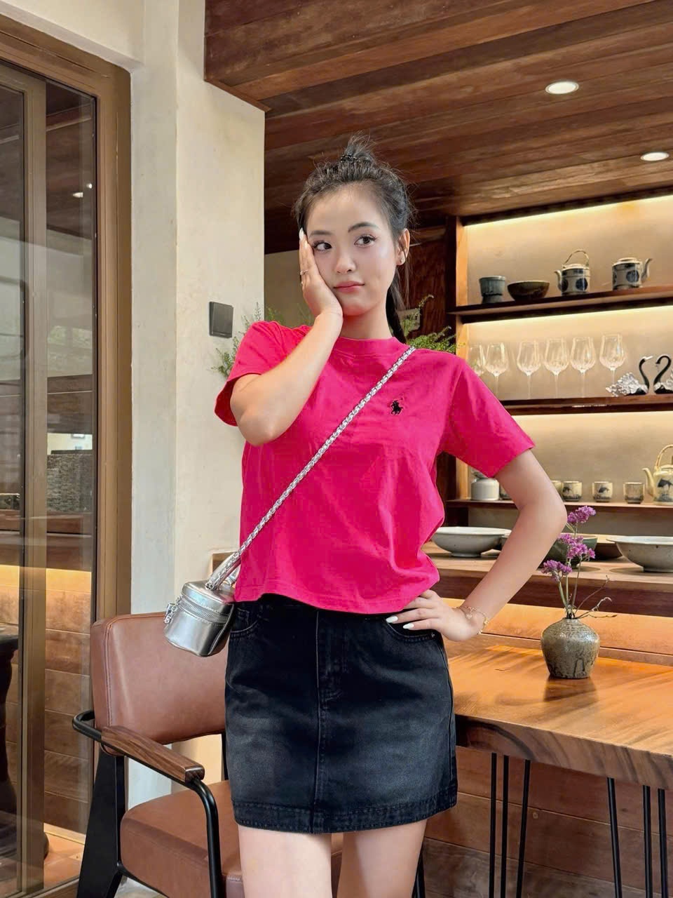 MĐ# ÁO HỒNG THÊU NGỰA