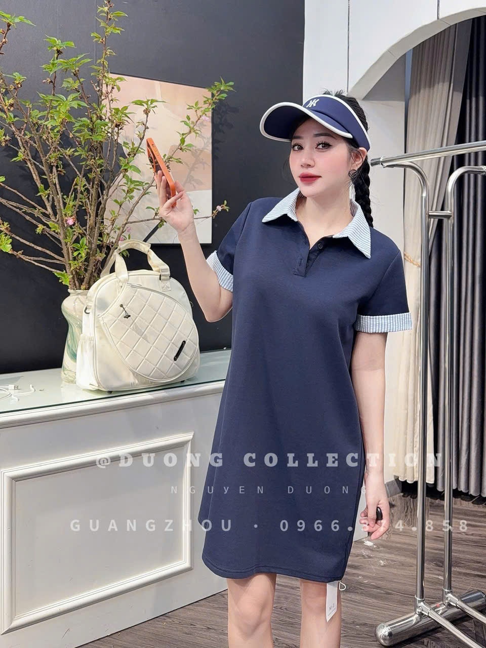 MĐ# VÁY POLO PHỐI CỔ