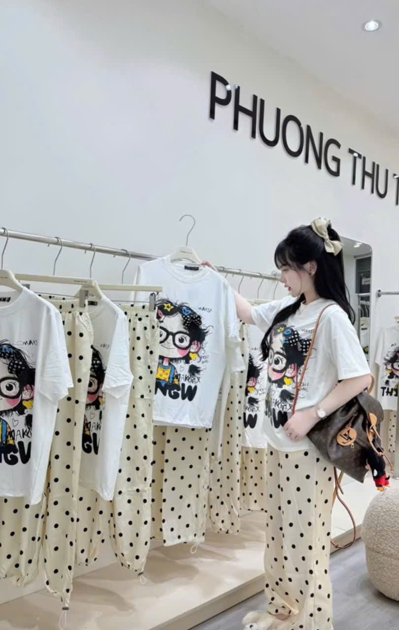 MĐ# SET TRẮNG QUẦN CHẤM BI