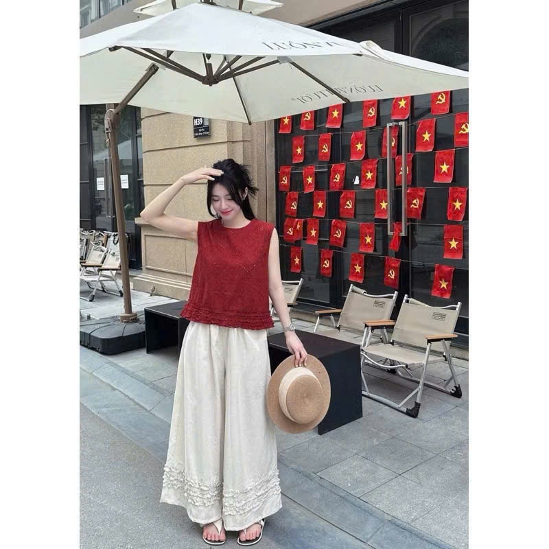 SA# SET ÁO ĐỎ QUẦN BE