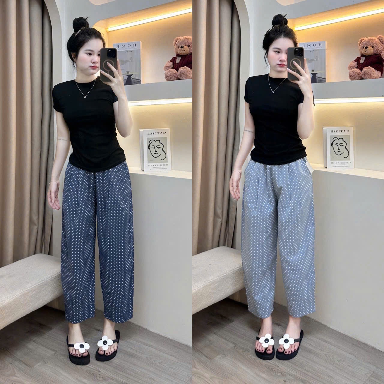 QUẦN CHẤM BI 2 MÀU