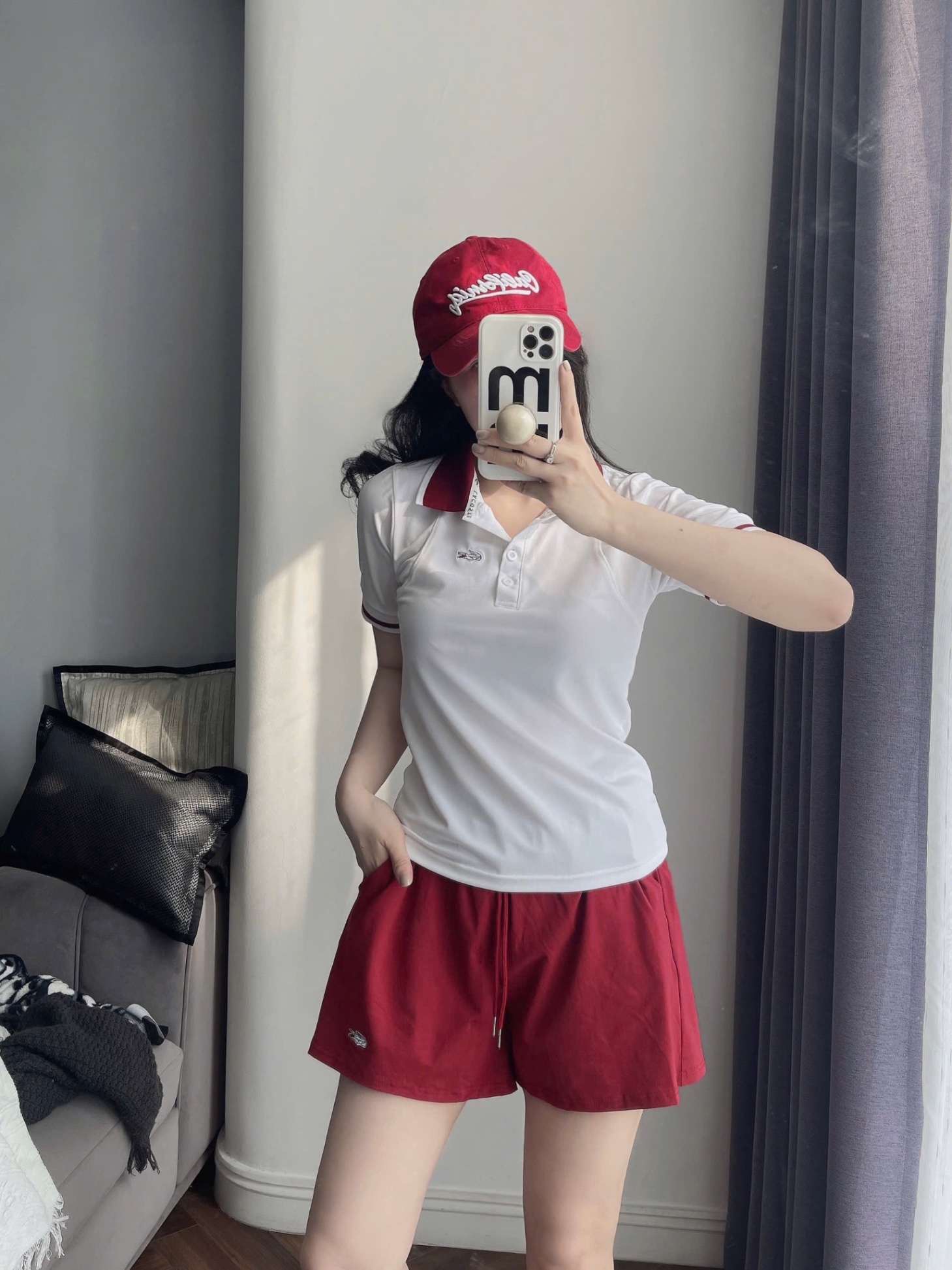 SA# SET BỘ POLO QUẦN ĐỎ