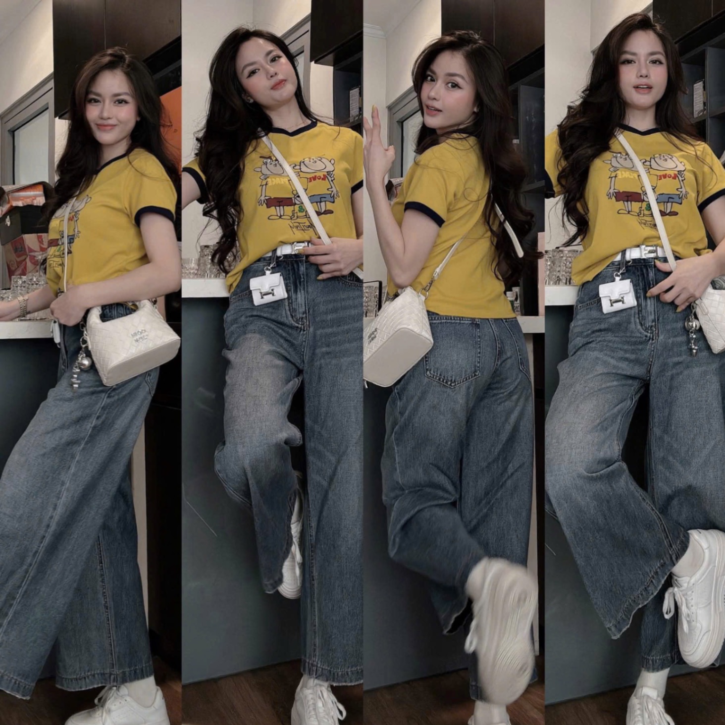 SA# SET ÁO mix QUẦN JEAN