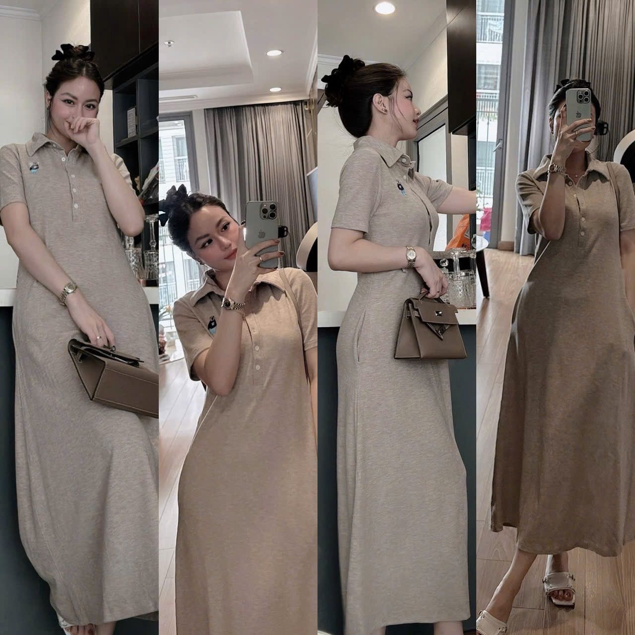 MĐ# VÁY MAXI THÊU GẤU