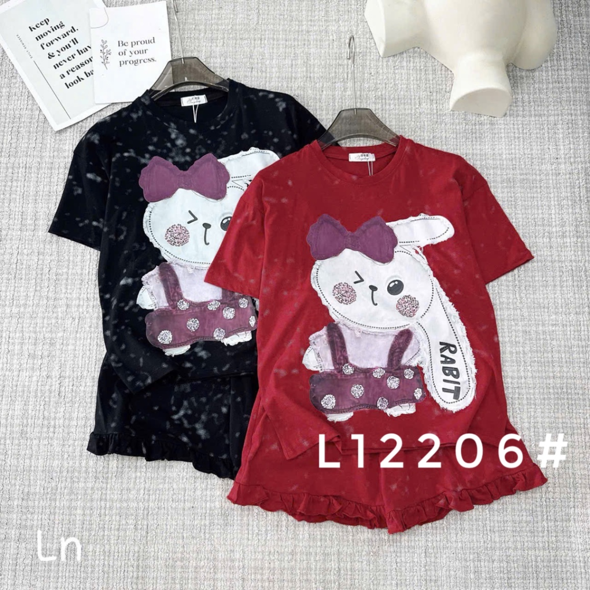 L12206# BỘ THỎ IN LOANG