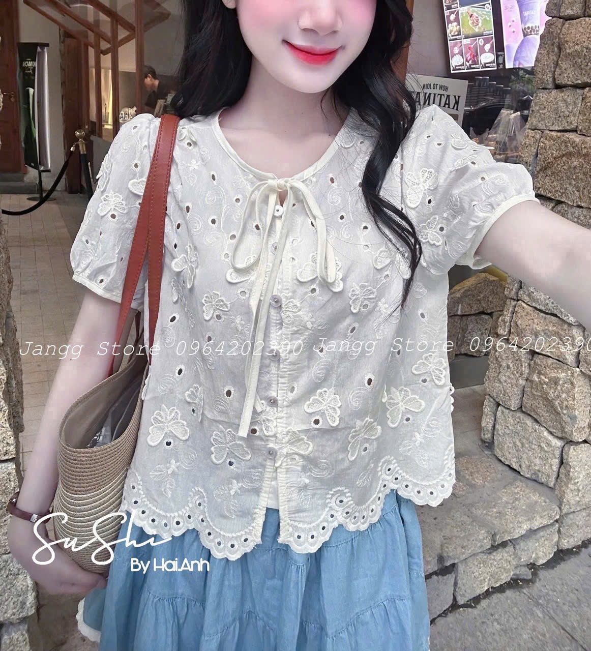 ÁO REN BƯỚM QC