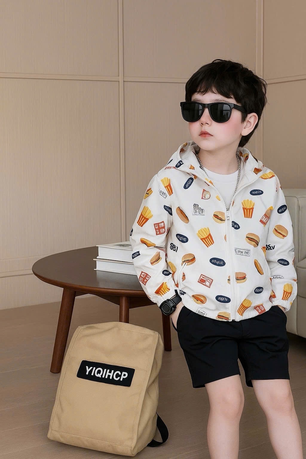 V# ÁO GIÓ HOẠ TIẾT BÉ