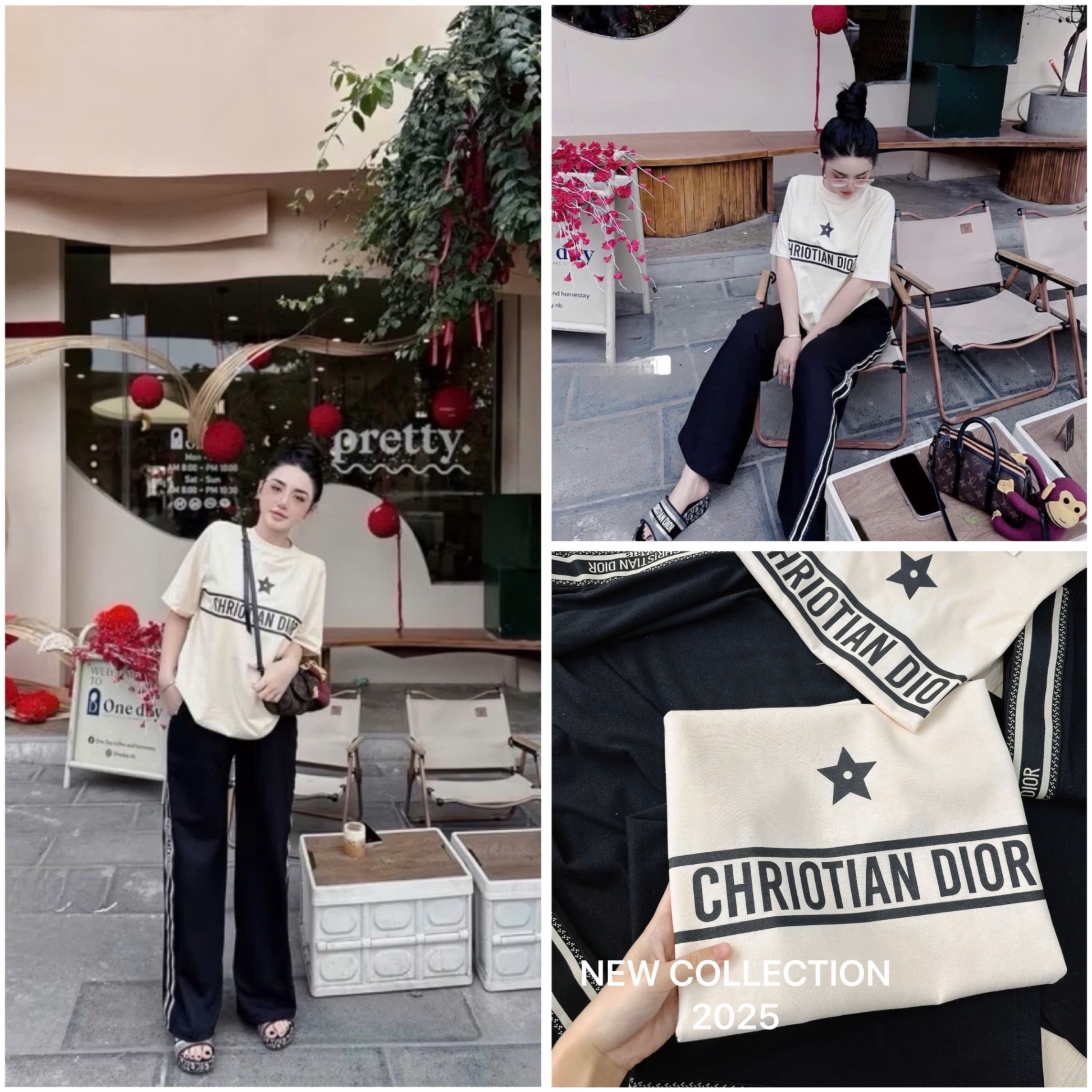 BỘ DIOR QUẦN SỌC